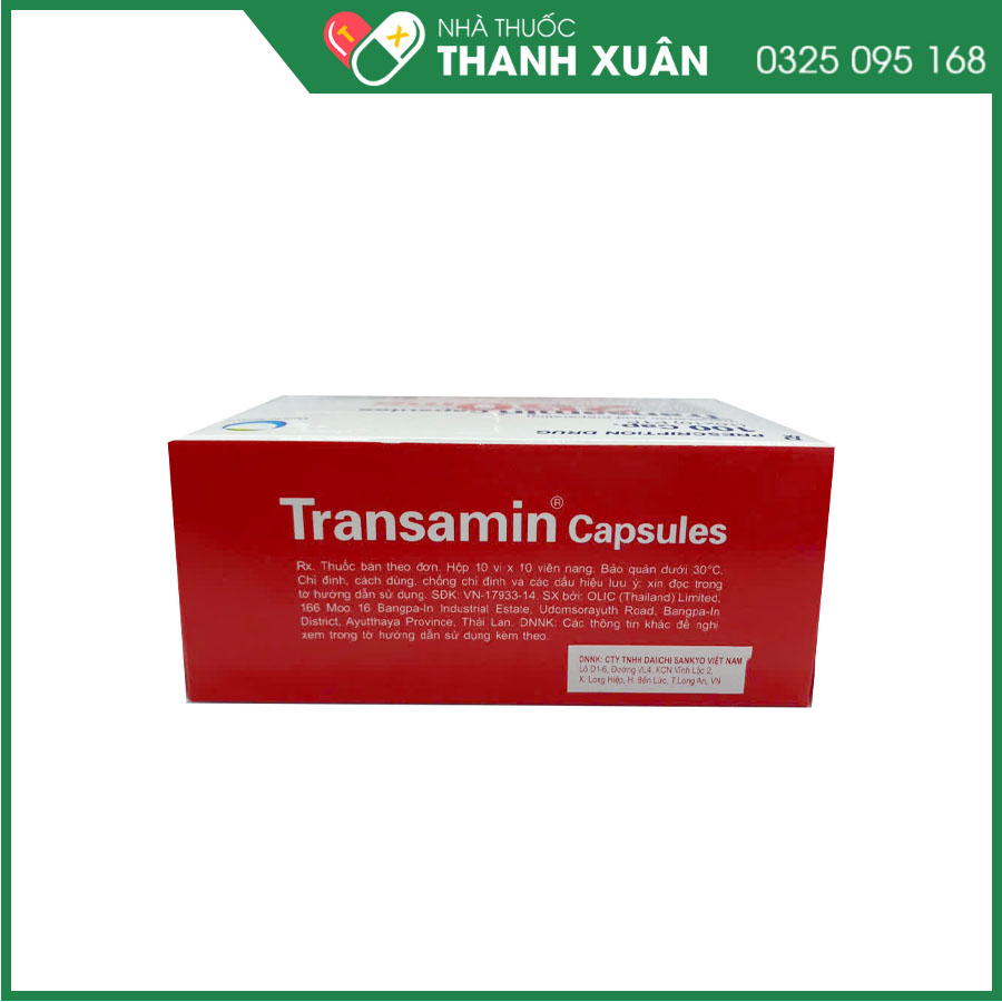 Transamin điều trị chảy máu do tăng tiêu fibrin